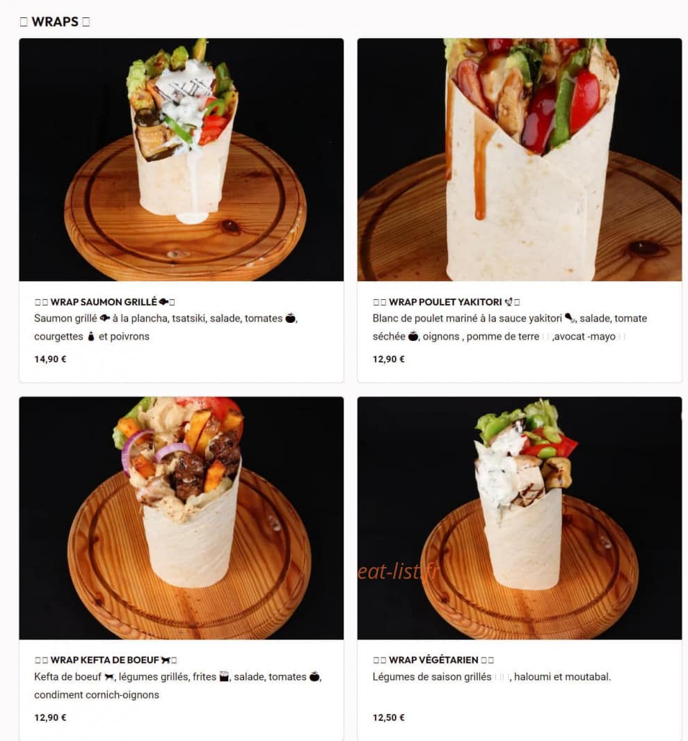 Martin's Kitchen — carte page 4