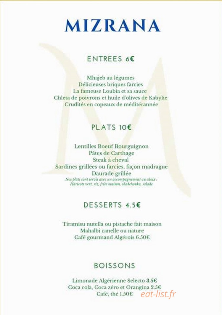 Mizrana — carte page 1