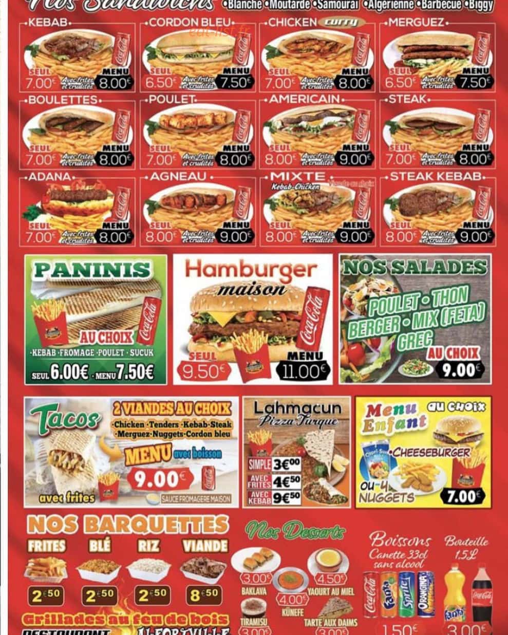 Restaurant Alfortville — carte page 2