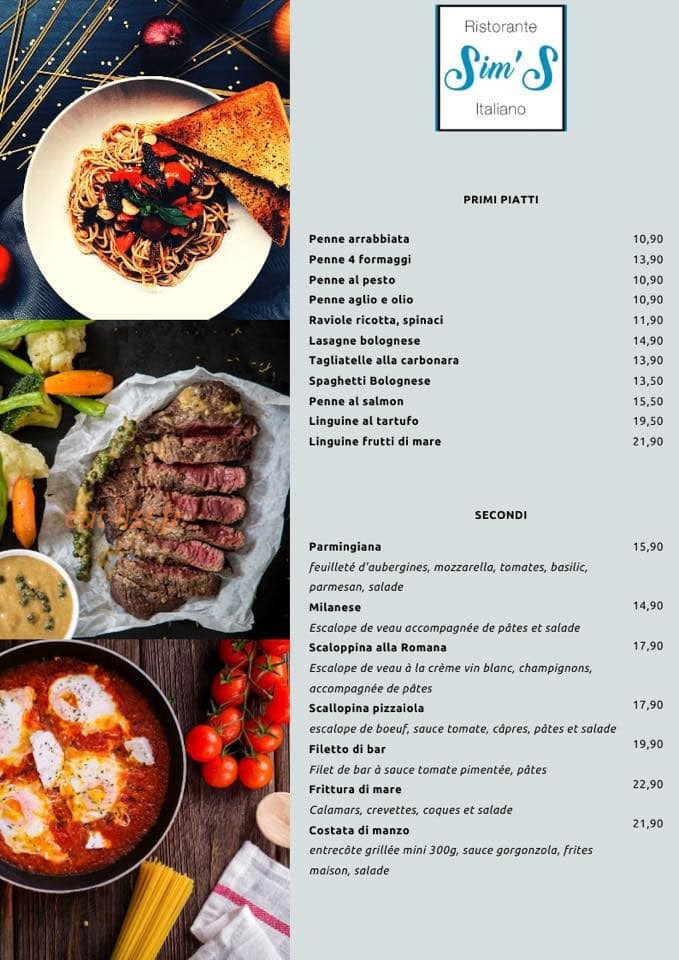 Sim'S — carte page 4