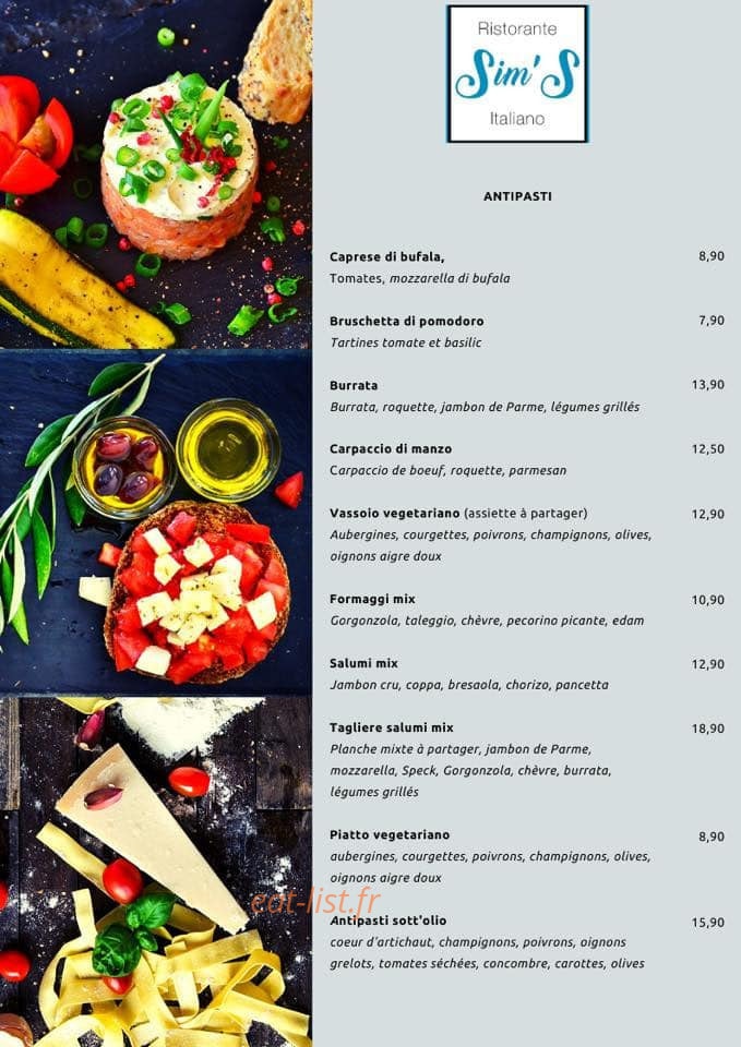 Sim'S — carte page 2