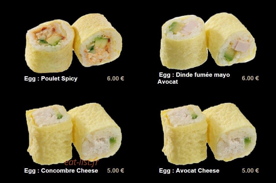 Carte et menu de Sushi plaza à Alfortville — Le poulet spicy, avocat cheese,...