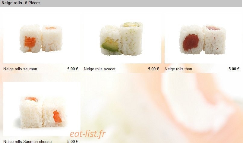 Yoshi-sushi — carte page 15