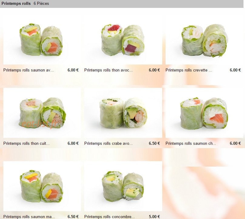 Yoshi-sushi — carte page 12