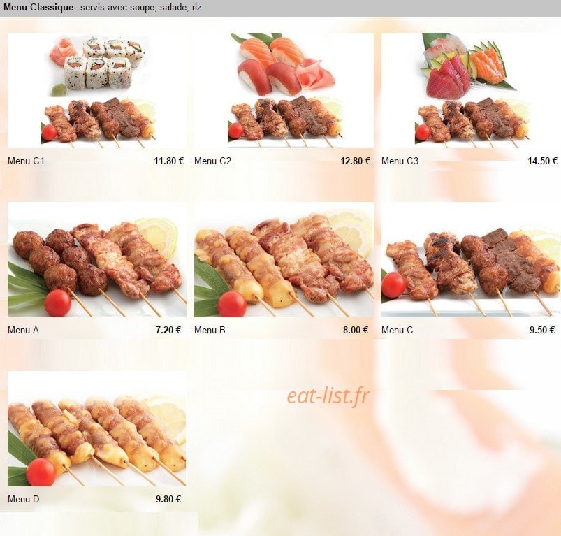 Yoshi-sushi — carte page 4