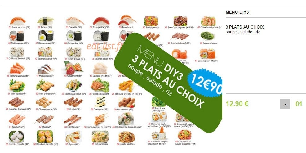 Yoshi-sushi — carte page 2