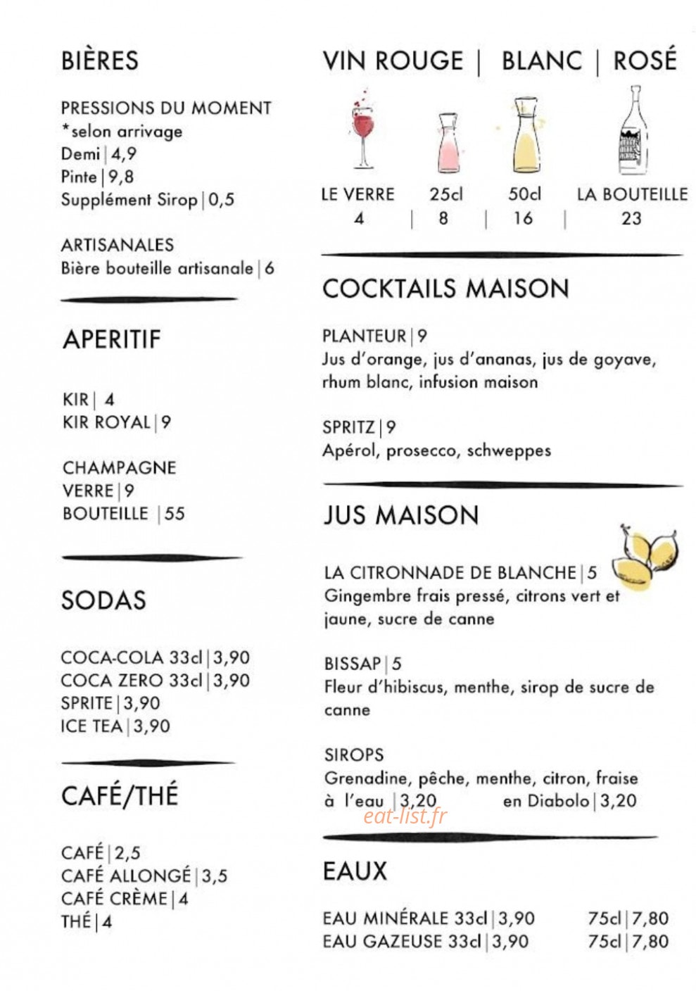Blanche et Colette — carte page 3
