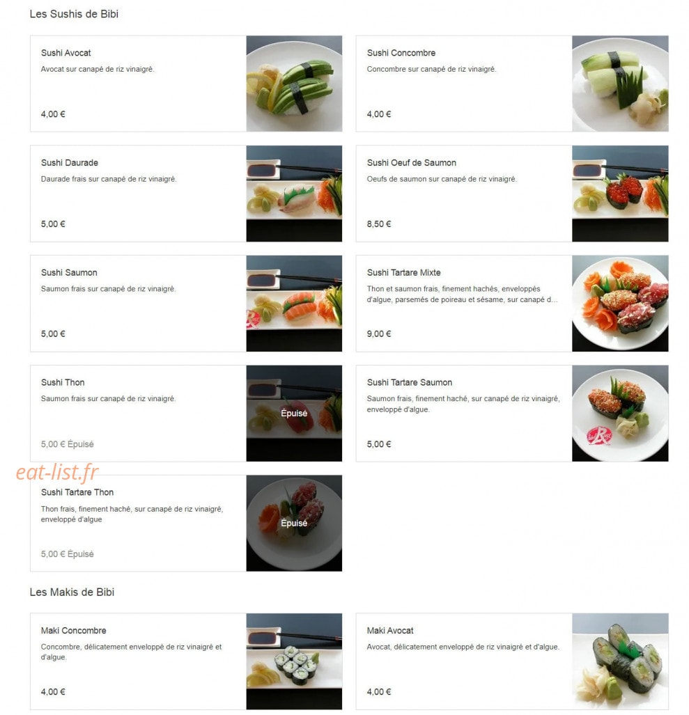 Chez Bibi — carte page 5