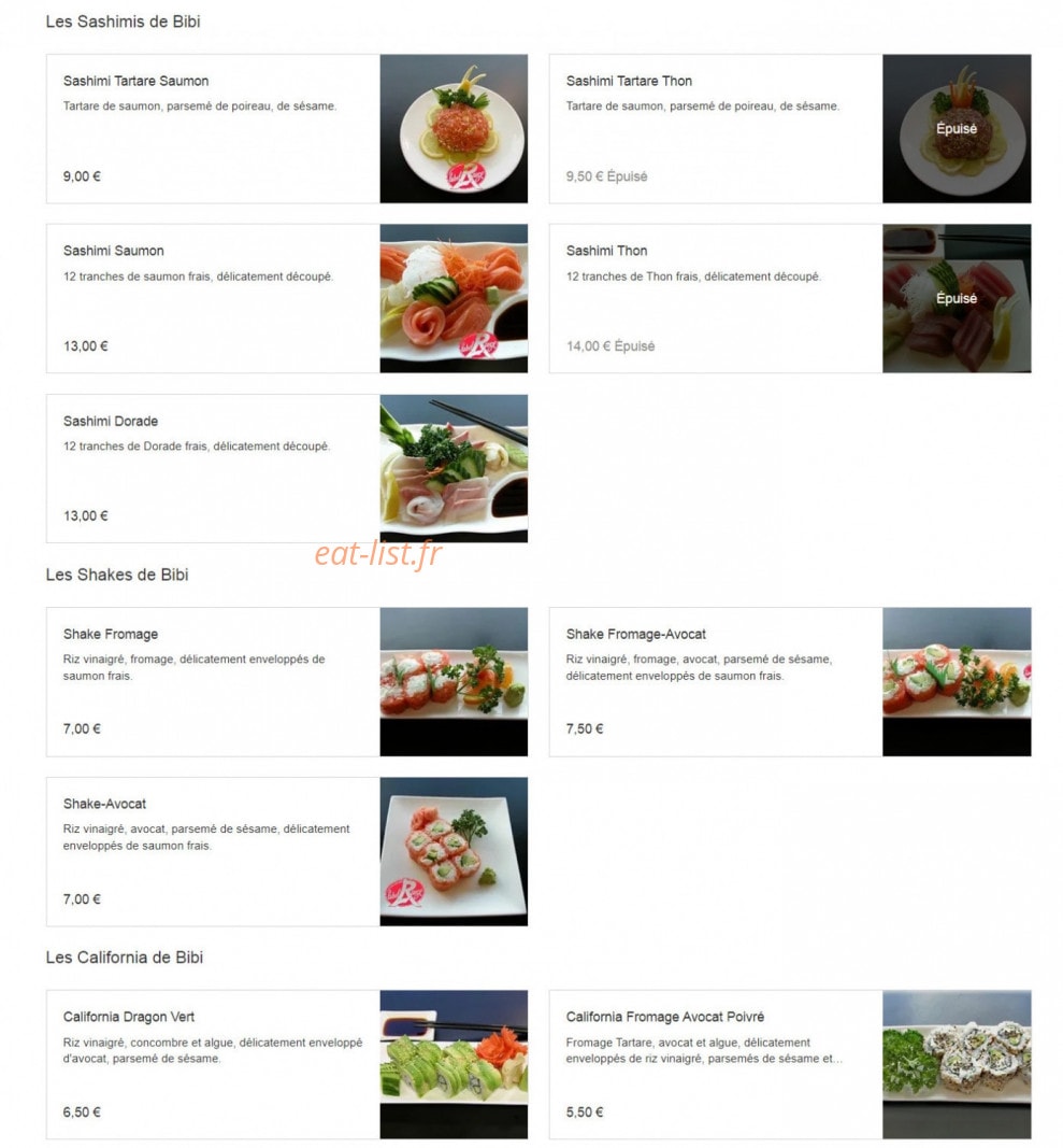 Chez Bibi — carte page 3