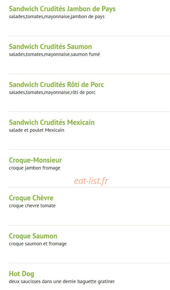 Le Gourmet — carte page 3