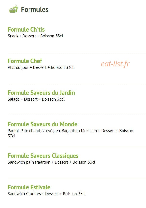 Le Gourmet — carte page 1