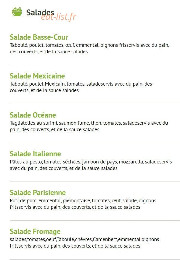 Le Gourmet — carte page 4