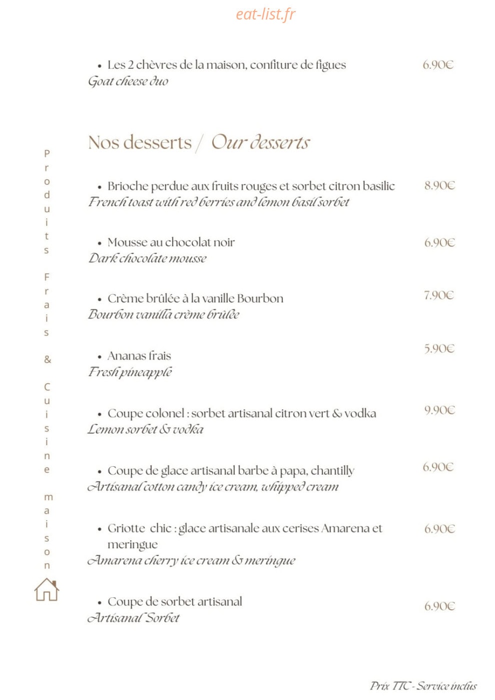 Restaurant L'Escalet — carte page 3