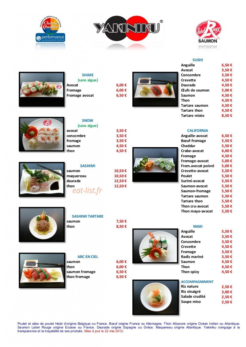 Yakiniku — carte page 6