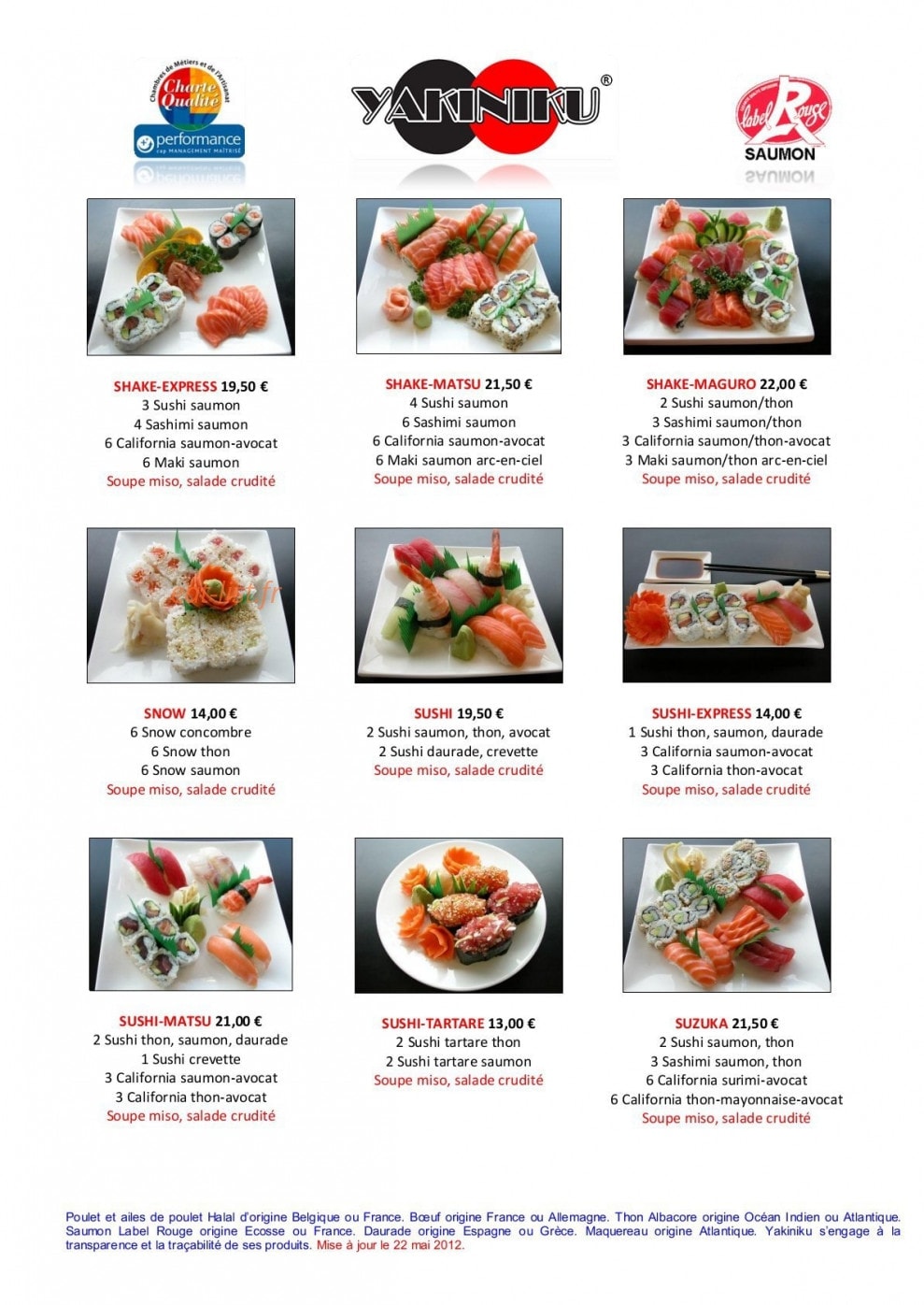 Yakiniku — carte page 3