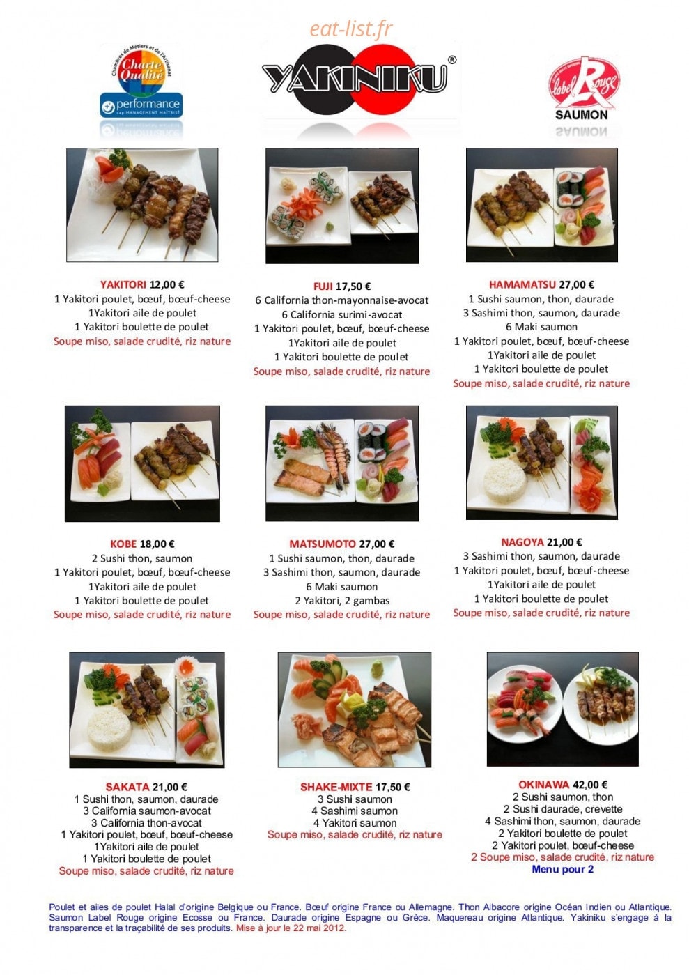 Yakiniku — carte page 5
