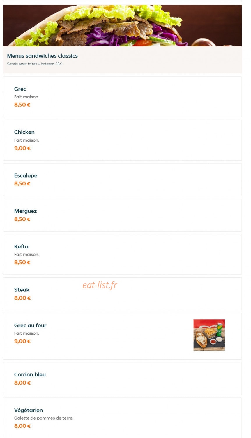 Burger Time — carte page 2