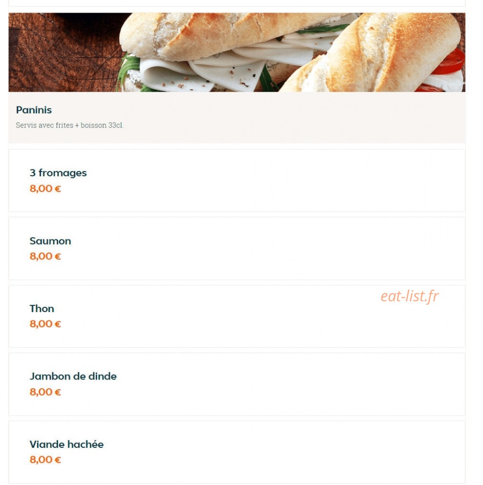 Burger Time — carte page 8