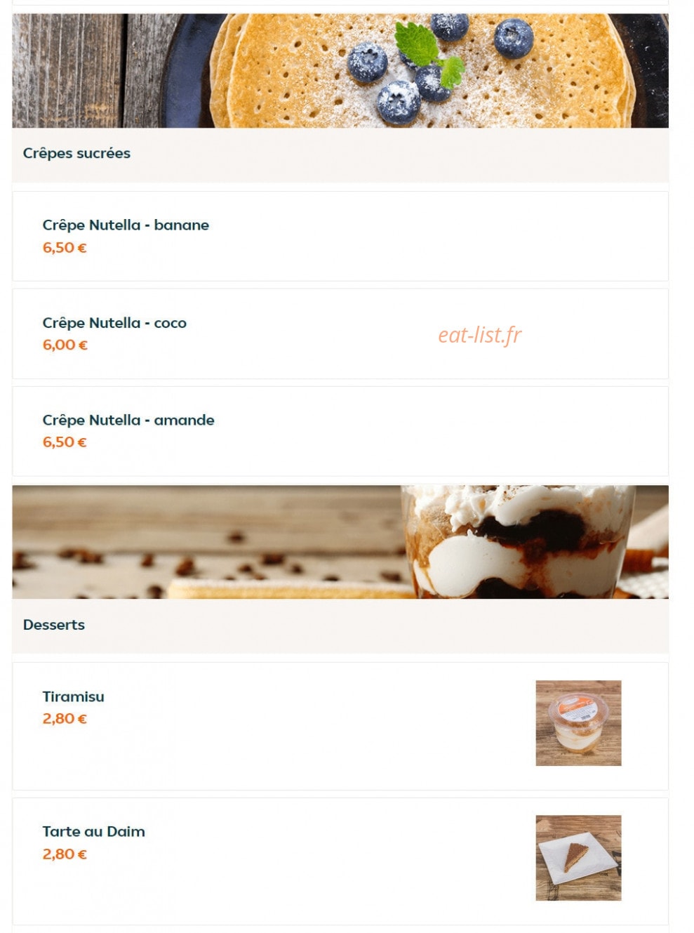 Burger Time — carte page 11
