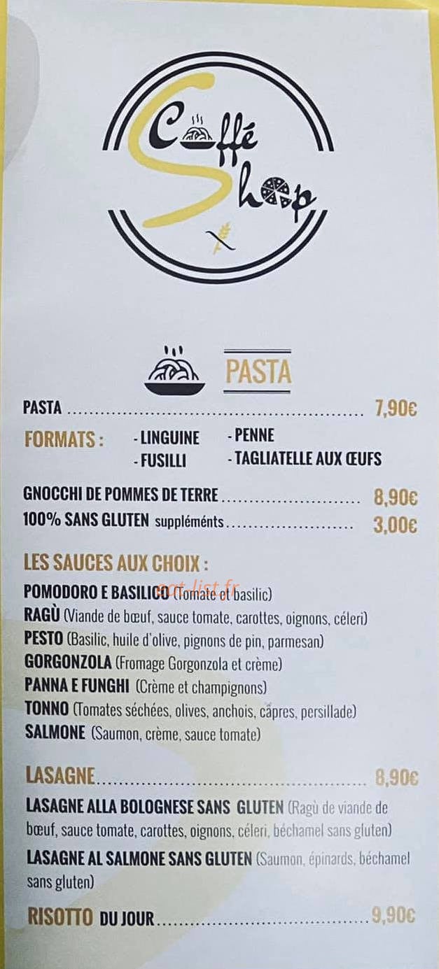 Caffé Shop — carte page 4