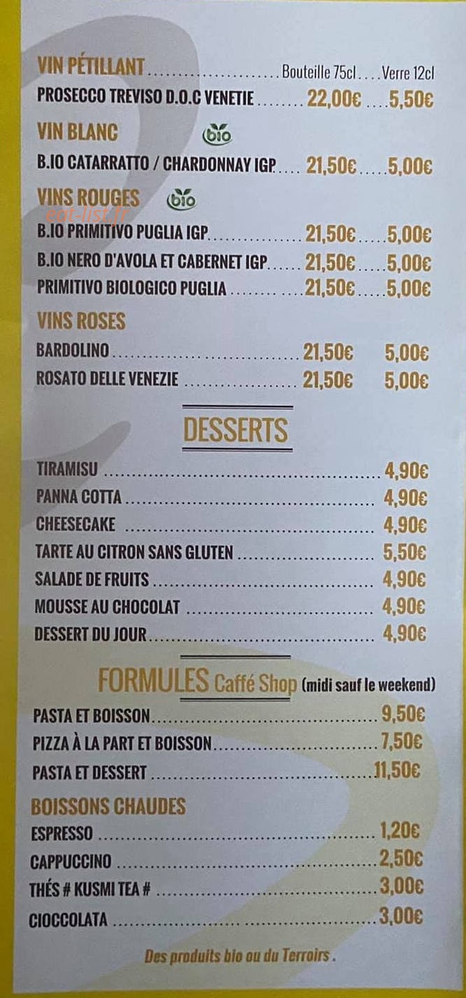 Caffé Shop — carte page 6