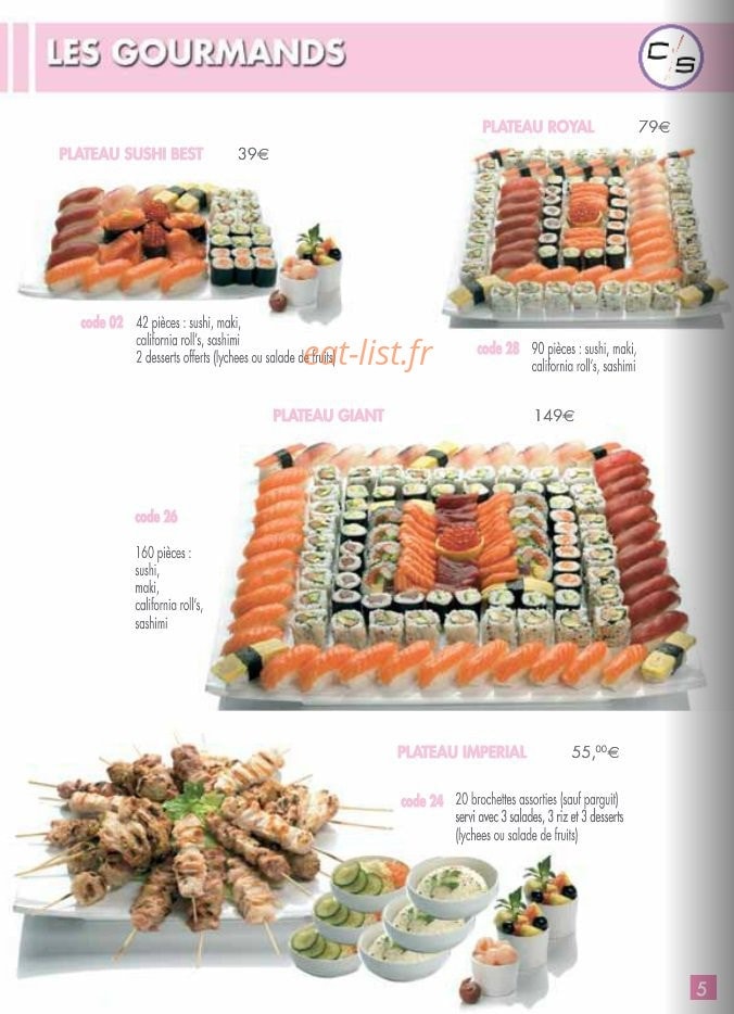 Ciné Sushi — carte page 6