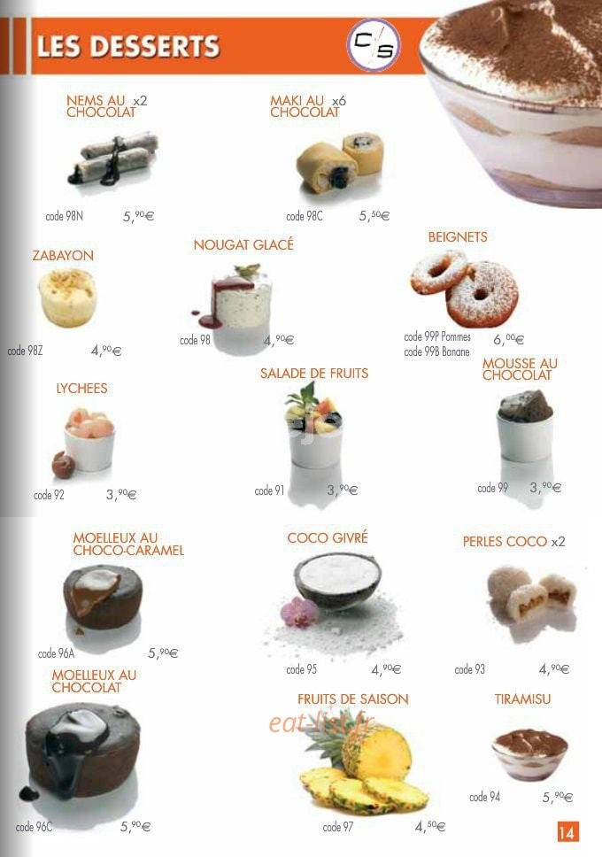 Ciné Sushi — carte page 15