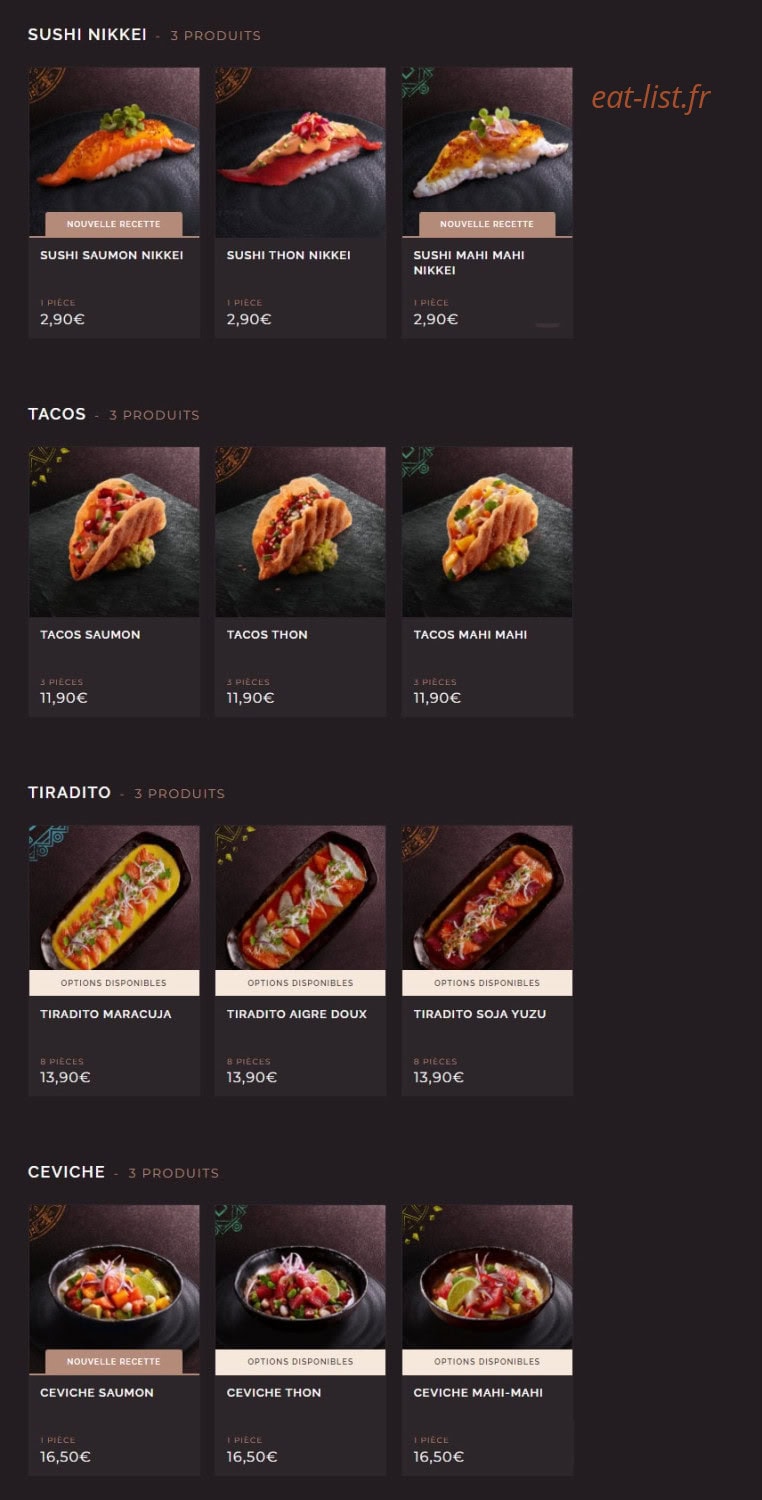 Côté Sushi — carte page 5