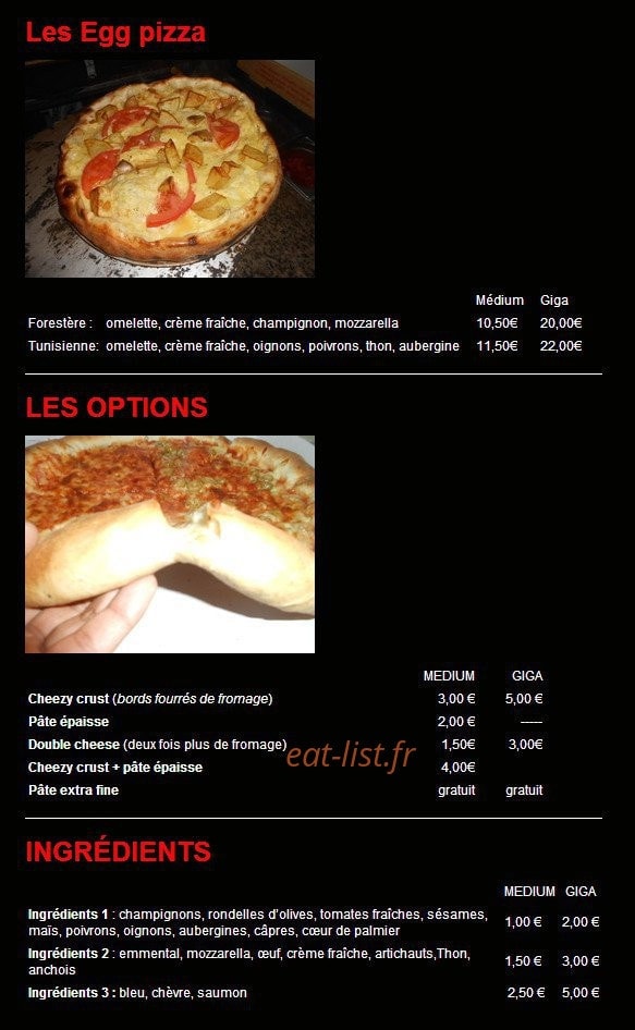 Dizengoff — carte page 3