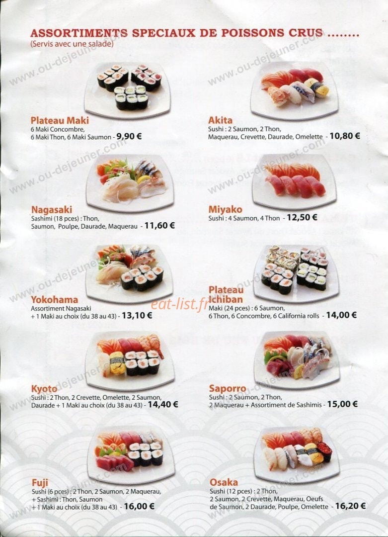 Kyoto Sushi à Saint Mande - menu en ligne