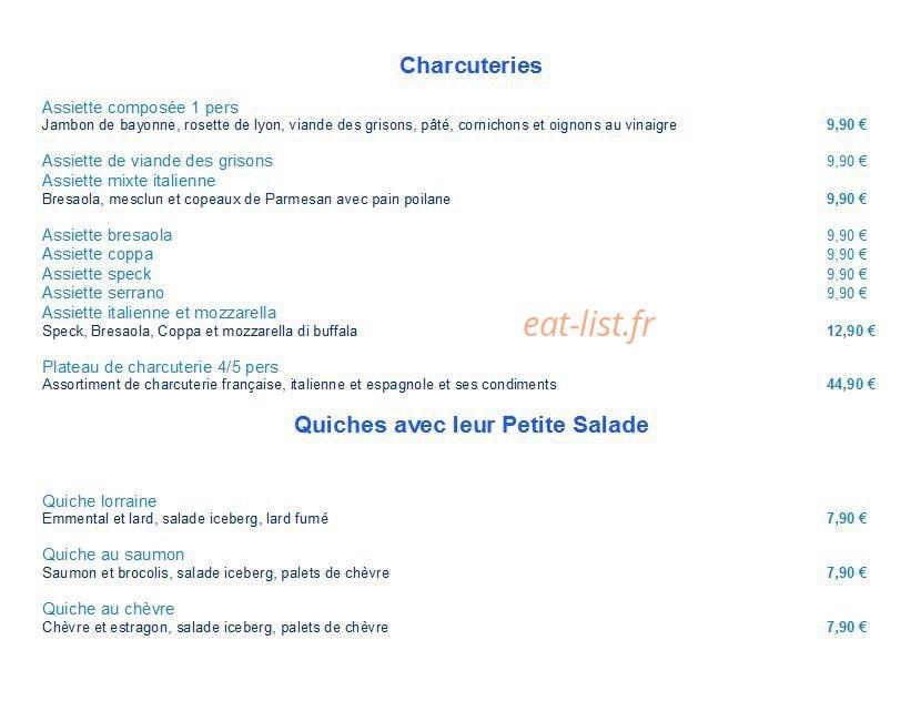 La Fromagette — carte page 6