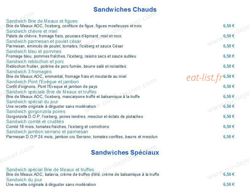 La Fromagette — carte page 2