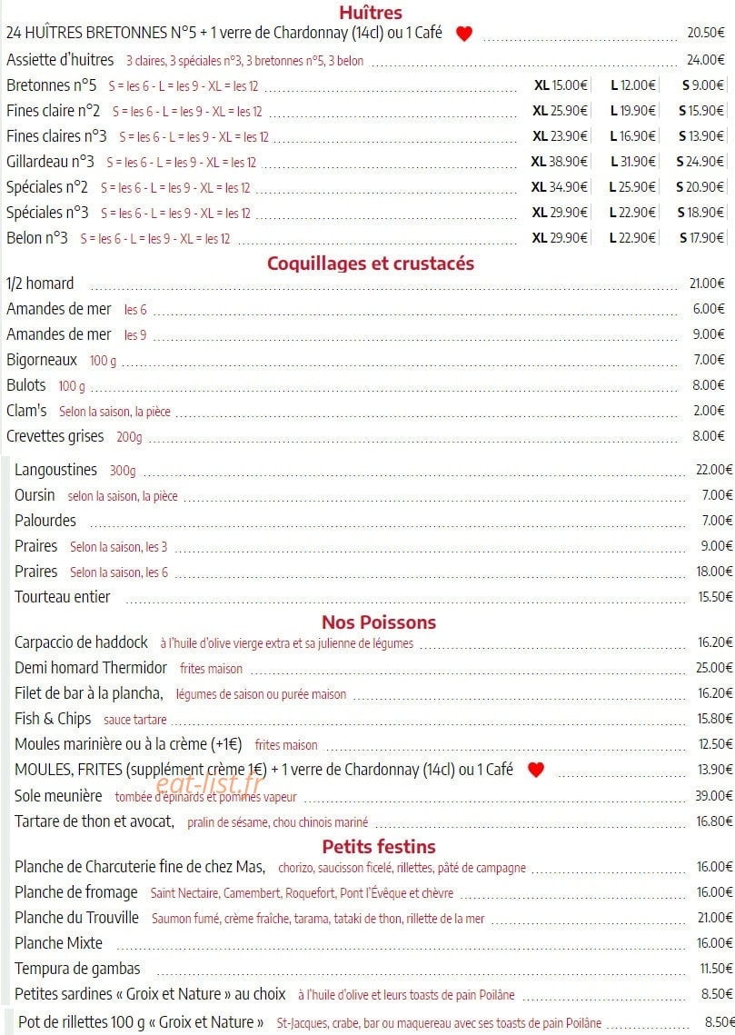 Le Trouville — carte page 2