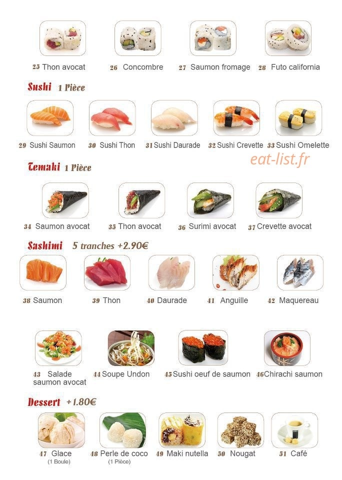 Sushi 123 — carte page 13