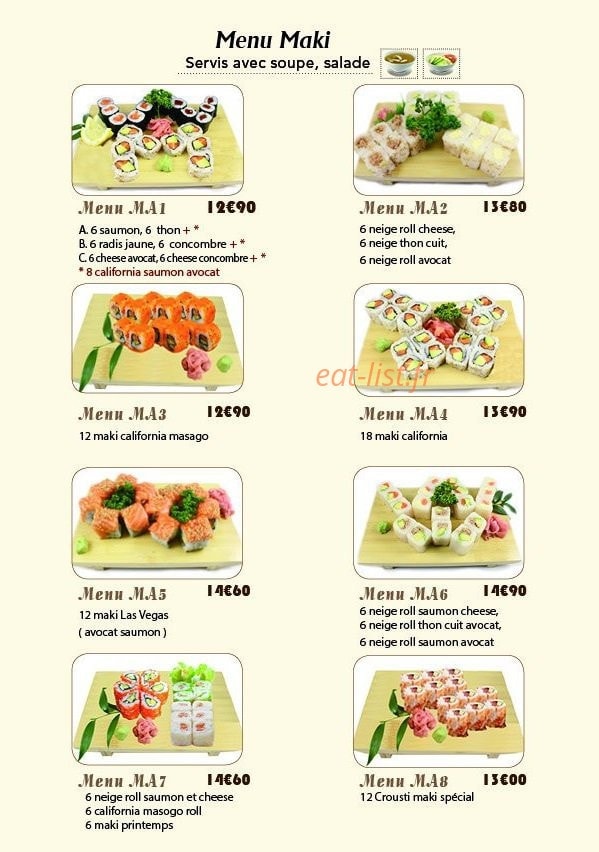 Sushi 123 — carte page 3