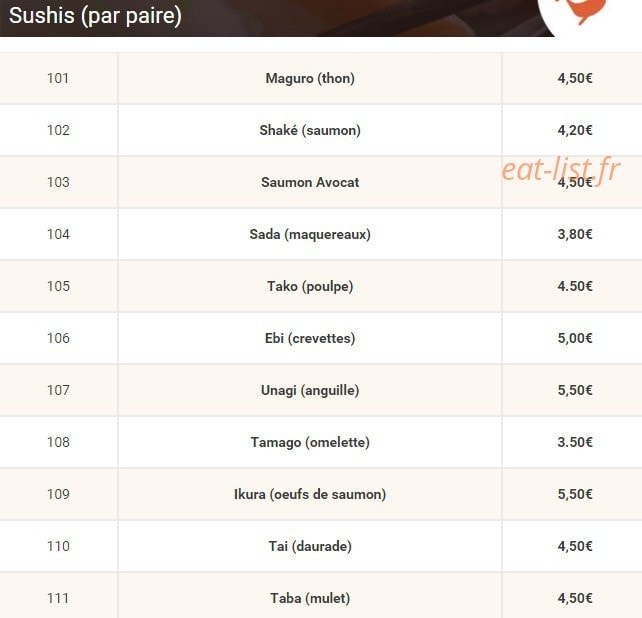 Allo Sushi — carte page 8