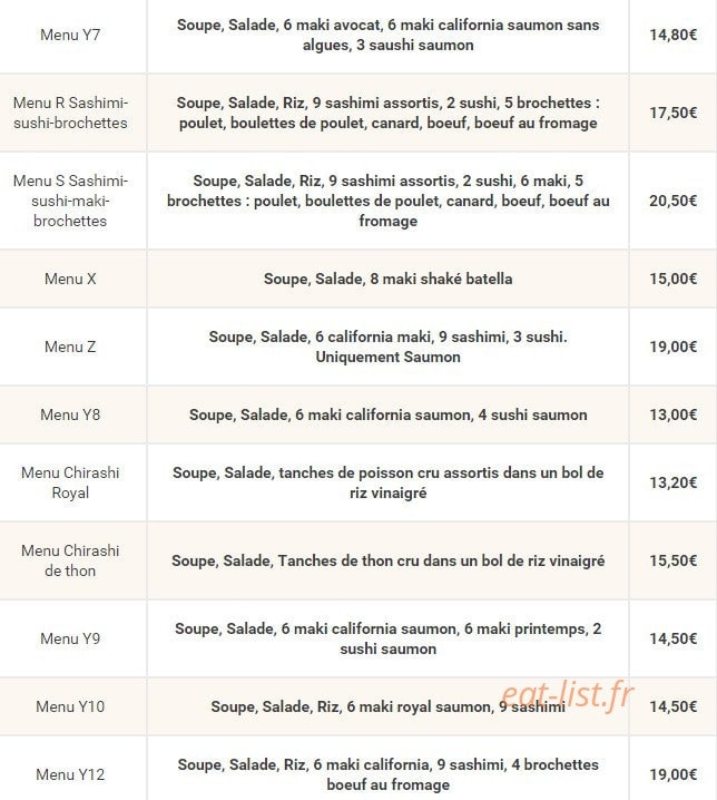 Allo Sushi — carte page 7