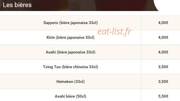 Allo Sushi — carte page 17