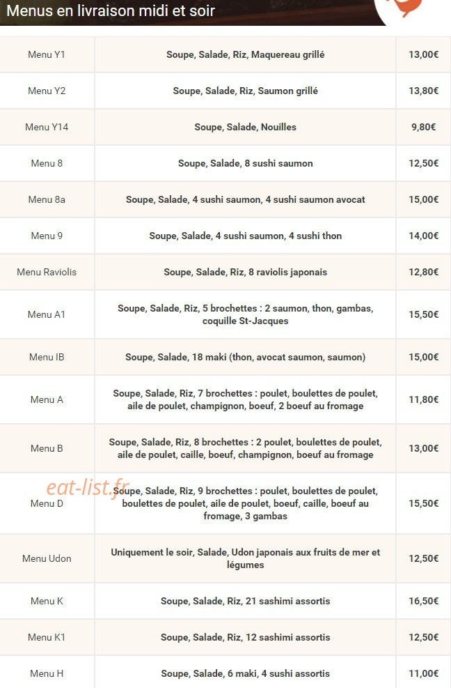 Allo Sushi — carte page 5
