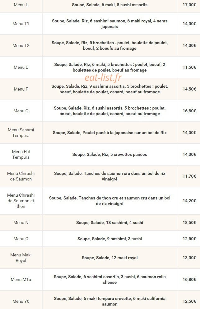 Allo Sushi — carte page 6