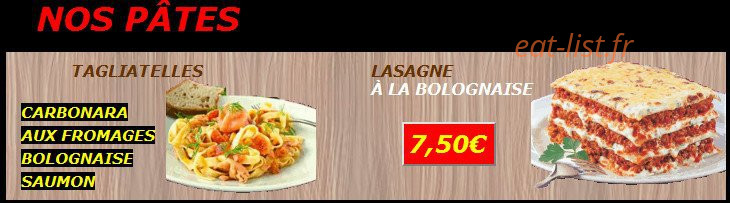Andiamo Pizza — carte page 4