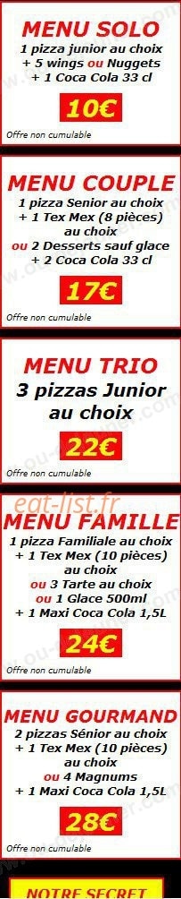 Andiamo Pizza — carte page 1