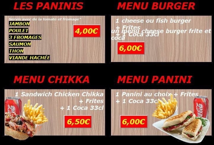 Andiamo Pizza — carte page 6