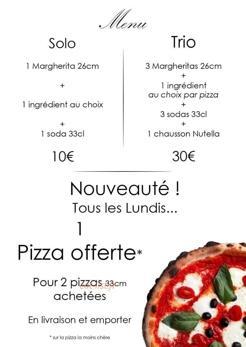 Au Four à Pizza — carte page 5