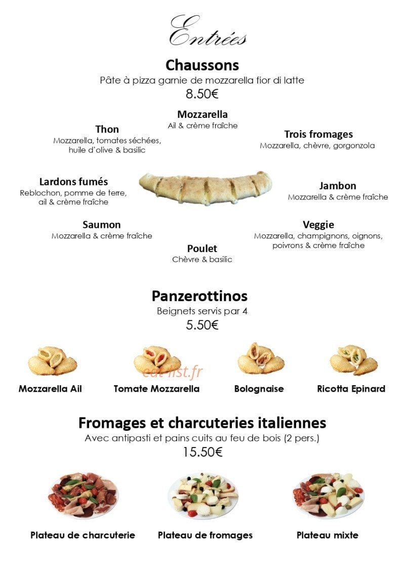 Au Four à Pizza — carte page 3