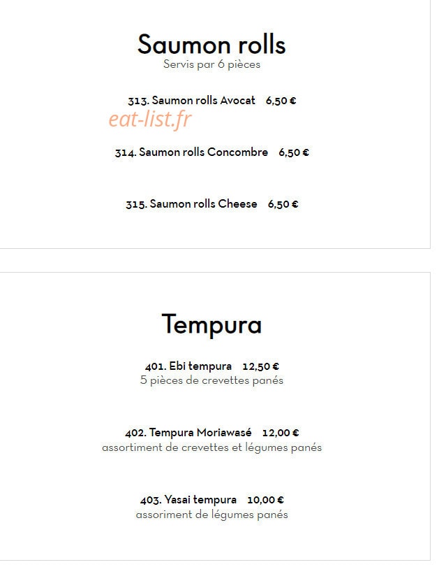 Bo Sushi — carte page 20