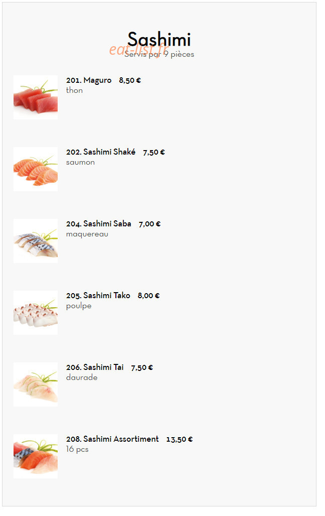 Bo Sushi — carte page 14