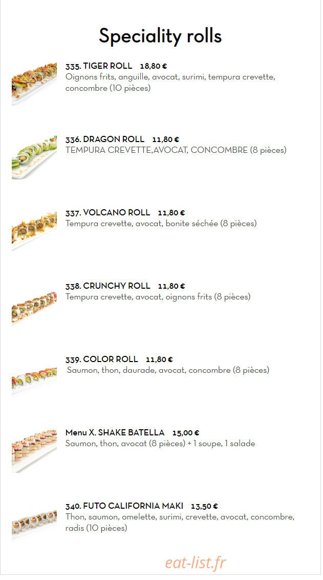 Bo Sushi — carte page 15