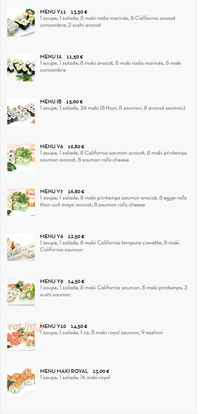 Bo Sushi — carte page 8