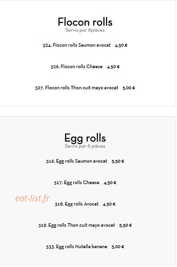 Bo Sushi — carte page 19